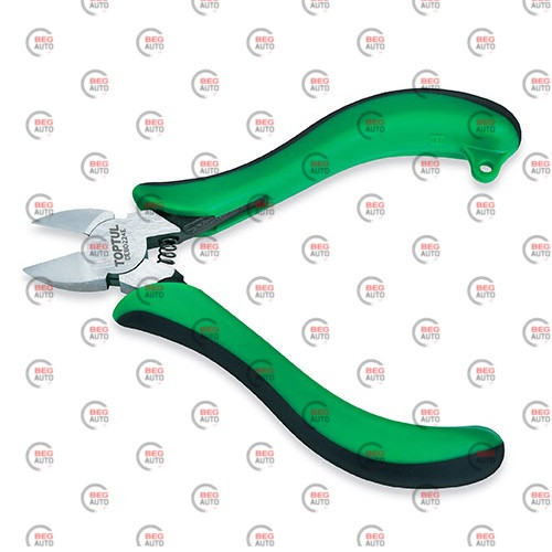 Бокорізи 115 мм точні зі пружинкою зелено-чорні ручки, crmo (DEBD224E) (Toptul)