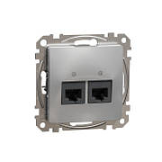 Два роз RJ45 CAT5E UTP Алюм Sedna Design