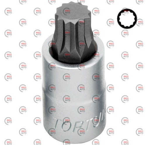 Головка - вставка SPLINE дванадцятипроменева 1/2" M8 х 55 мм (BCHA1608) (Toptul)