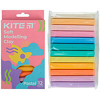 Пластилин восковой Kite Fantasy Pastel 12 цветов 200 г (K22-086-2P)