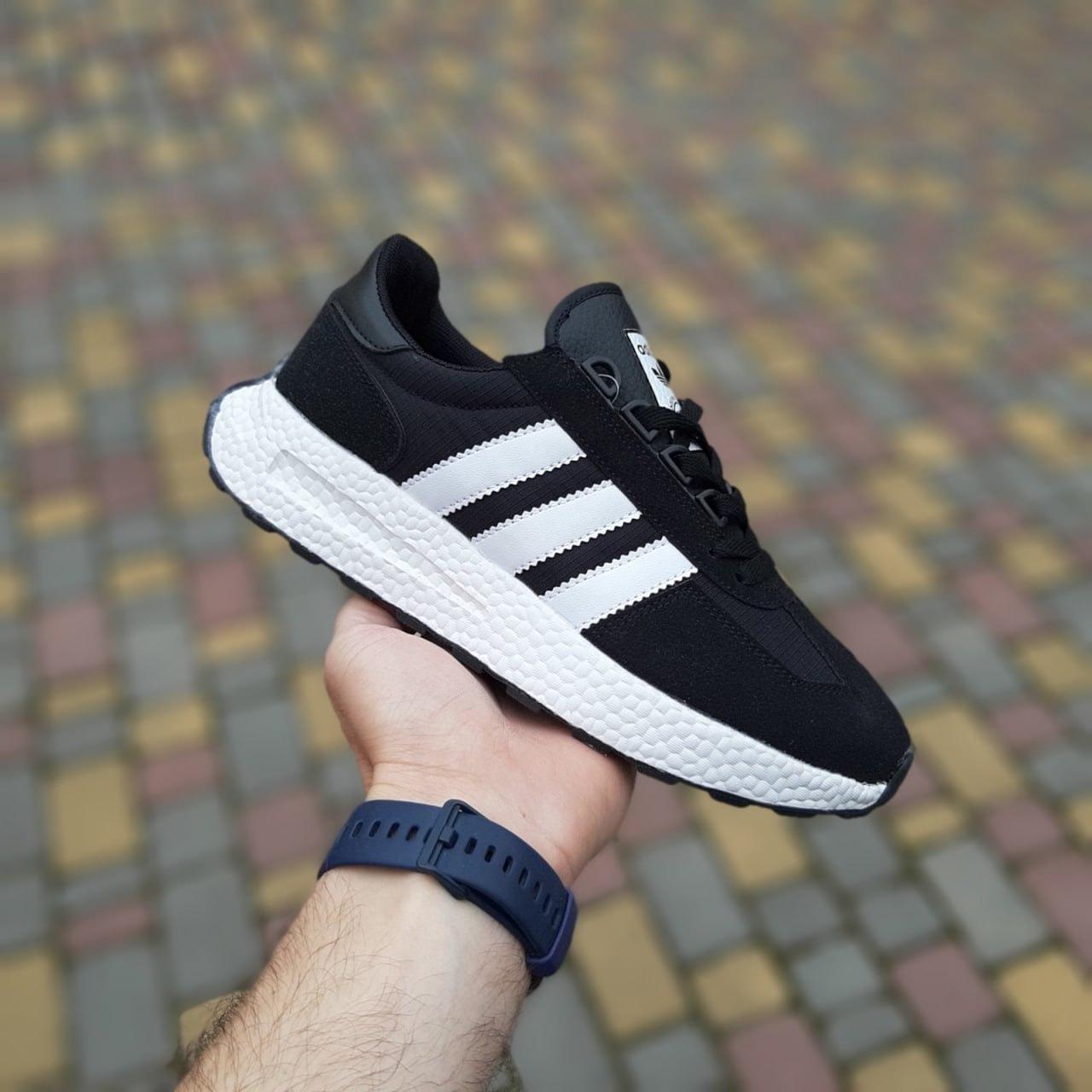 Кросівки чоловічі Adidas Retropy чорні модні весна літо стильні легкі молодіжні демісезонні якісні