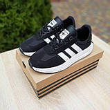 Кросівки чоловічі Adidas Retropy чорні модні весна літо стильні легкі молодіжні демісезонні якісні, фото 7