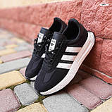 Кросівки чоловічі Adidas Retropy чорні модні весна літо стильні легкі молодіжні демісезонні якісні, фото 5