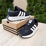 Кросівки чоловічі Adidas Retropy чорні модні весна літо стильні легкі молодіжні демісезонні якісні, фото 9