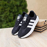 Кросівки чоловічі Adidas Retropy чорні модні весна літо стильні легкі молодіжні демісезонні якісні, фото 8