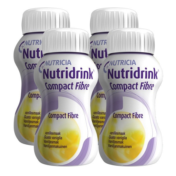 Нутридрінк Компакт із харчовими волокнами зі смаком ванілі/Nutridrink Compact Fibre Vanilla flavour 4х125 мл