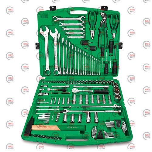 Набір інструментів 1/2",1/4" 130 шт з бітами, ключами (GCAI130T) (Toptul)