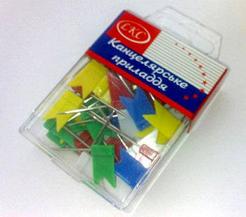 Кнопки-флажки LKC 40 шт. пластик. у пластиковому футлярі 1010