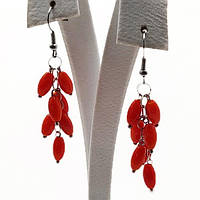 Сережки жовтогарячий корал 5_5_239