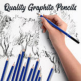 Набір графітних олівців для малюнку та ескізів (18 предметів), фото 5