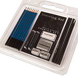 Набір графітних олівців для малюнку та ескізів (18 предметів), фото 6