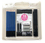 Набір графітних олівців для малюнку та ескізів (18 предметів), фото 7