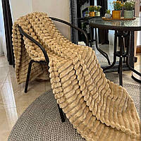 Королівський плед Шарпея суперширока смуга 5см Євро Пісочний