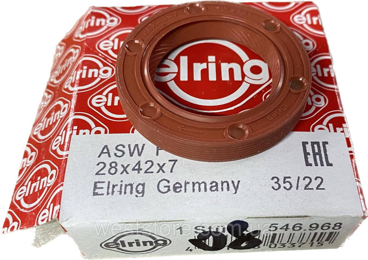 Сальник коленвала(распредвала) Ваз 2108,2109,2110,2115 (28х42х7) ELRING ...