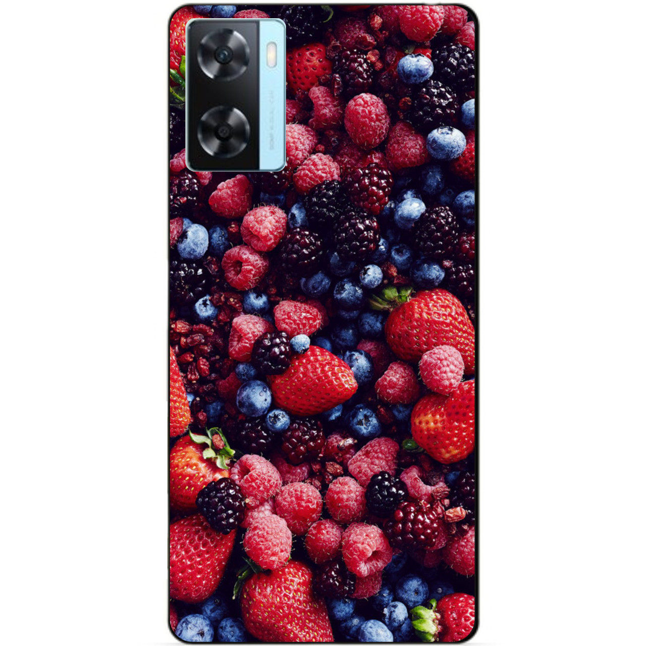 Силіконовий бампер чохол для Oppo A57s з малюнком Ягоди