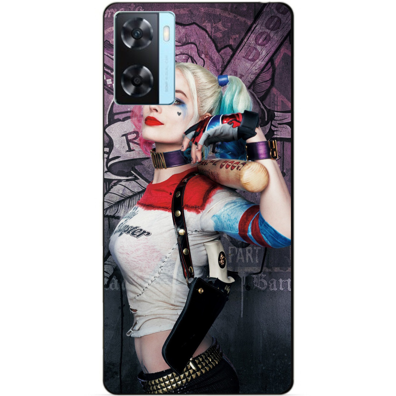 Силіконовий бампер чохол для Oppo A57s з малюнком Харлі Квінн