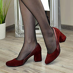 Туфлі жіночі комбіновані. Колір бордовий. 36 розмір