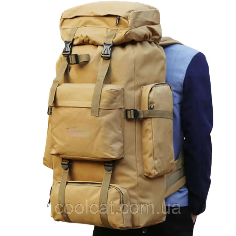 Тактичний рюкзак для туристів 70л (70х35х15см) XS1707, Койот / Великий, туристичний рюкзак