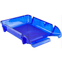 Лоток для паперу горизонтальний, синій, Delta by Axent, D4000