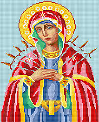 Картина стразами Алмазна мозаіка Семистрільна ікона Божої Матері (OSG036) 30 х 40 см (Без підрамника)