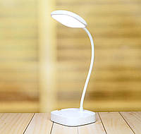 5 Ватт! Лампа настольная светодиодная с аккумулятором и сенсорным управлением Белая
