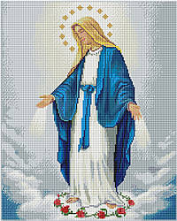 Картина стразами Алмазна мозаіка Діва Марія (OSF089) 40 х 50 см (Без підрамника)