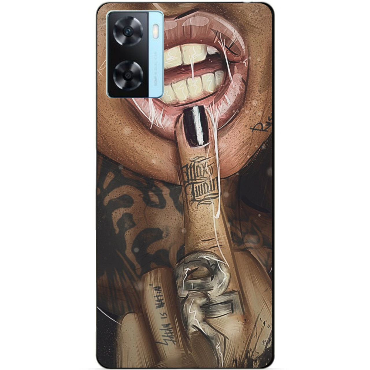 Силіконовий бампер чохол для Oppo A57s з малюнком Swag