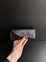 Шкіряний чохол для окулярів чорний