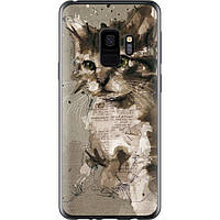 Чехол силиконовый на телефон Samsung Galaxy S9 Котёнок из пятен и линий "119u-1355-58250"