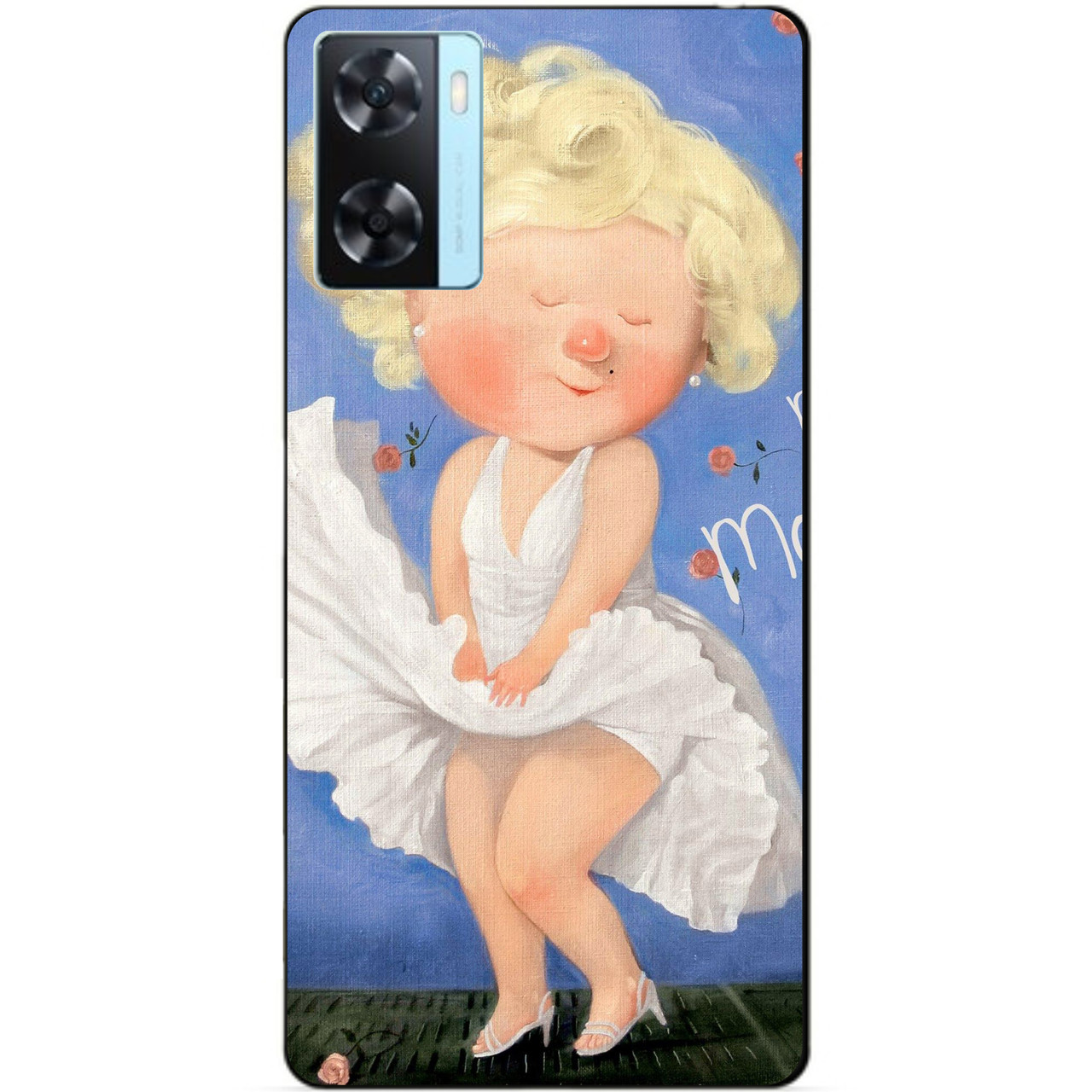 Силіконовий бампер чохол для Oppo A57s з малюнком Мерлін Монро