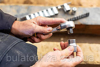 Набір із ручки з храповим механізмом, головок і біт 1/4 дюйма 22 предмети STANLEY FMMT82679-0, фото 3