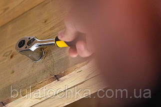 Набір із ручки з храповим механізмом, головок і біт 1/4 дюйма 22 предмети STANLEY FMMT82679-0, фото 5