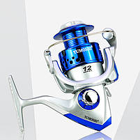 Котушка безінерційна Yumoshi SA 7000 Silver-Blue 4 шт., фото 6