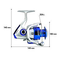 Котушка безінерційна Yumoshi SA 7000 Silver-Blue 4 шт., фото 7