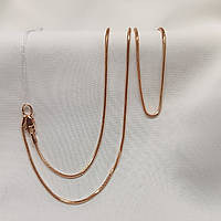 Золотий ланцюжок снейк в червоному золоті 585 проби