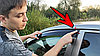 Дефлектори вікон (вітровики) Renault Kadjar 2015-2022   (скотч) TopVisor з хромом молдингом, фото 5