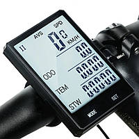 Водонепроницаемый велокомпьютер с подсветкой экрана 2,8'' / Беспроводной велокомпьютер спидометр на велосипед
