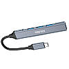 Концентратор конвертер USB Hub Kakusiga KSC-752 Type-C на 4 порти USB 3.0 / USB 2.0x3, фото 2