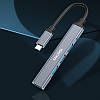 Концентратор конвертер USB Hub Kakusiga KSC-752 Type-C на 4 порти USB 3.0 / USB 2.0x3, фото 4