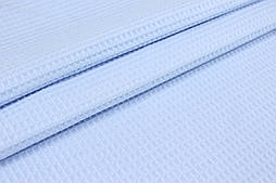 Відріз вафельної тканини колір блакитний 80*100 см