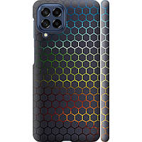 Чехол 3d пластиковый матовый на телефон Samsung Galaxy M53 M536B Переливающиеся соты "498m-2608-58250"