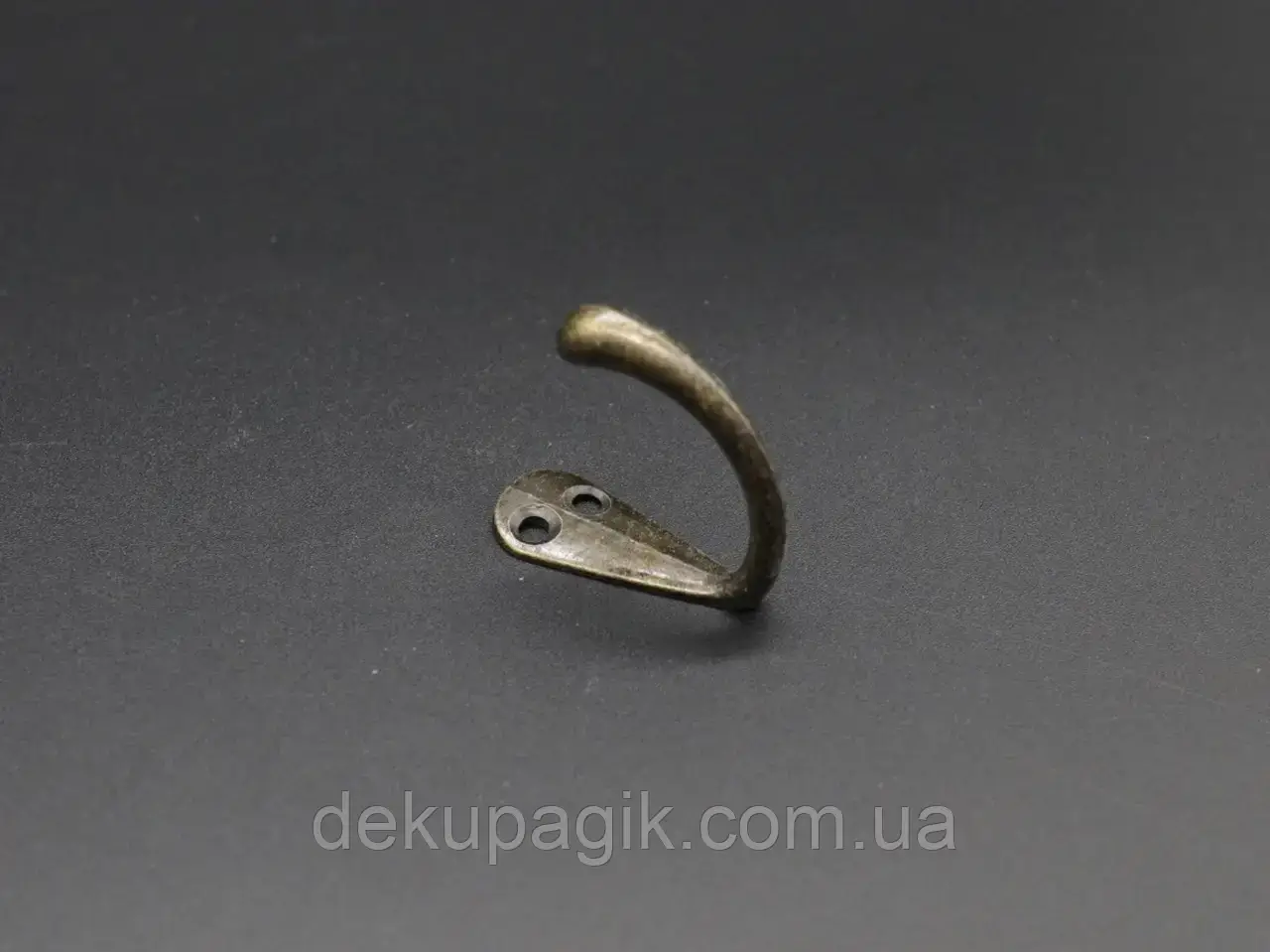 Гачок подвійний декоративний-25, бронза, 4,0х5,5см, фото 1