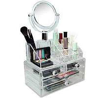 Органайзер для косметики з дзеркалом Cosmetic Organizer