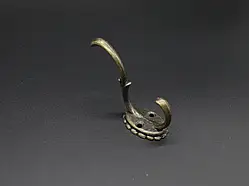 Гачок подвійний декоративний-27, колір срібло, 2,7х4,8см