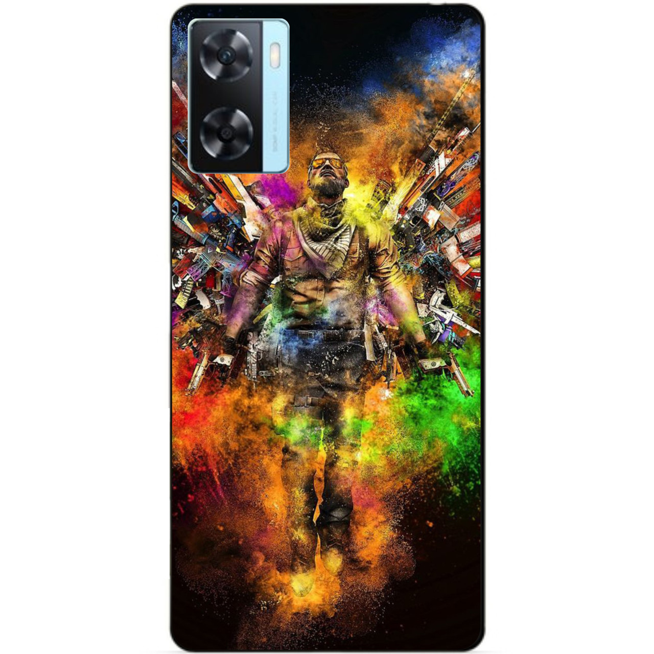 Силіконовий бампер чохол для Oppo A57s з малюнком Воїн