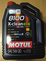 Синтетична моторна олива MOTUL 5W30 8100 X-clean EFE 5 л.; 814051 — Франція