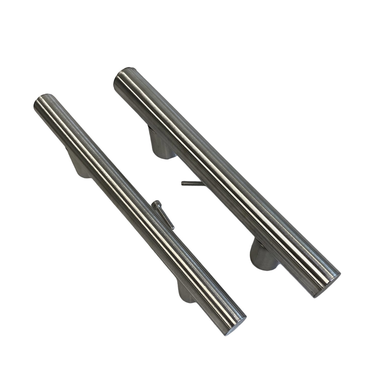 Ручка-скоба прямая прочная из нержавеющей стали для всех видов дверей длиной 30см Ø32мм - фото 2 - id-p1761038638
