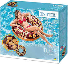 Надувний круг Intex 56262 "Горіховий шоколадний пончик" (114 см), фото 4