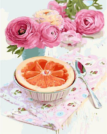 Рукітвор Картина за номерами (SR-SY6629) Цитрус на десерт, 40 х 50 см, Strateg, фото 1