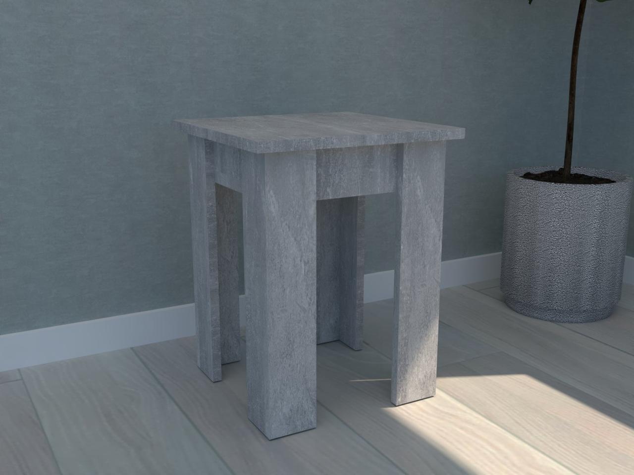 Табурет простий з ЛДСП, колір Бетон, фото 1